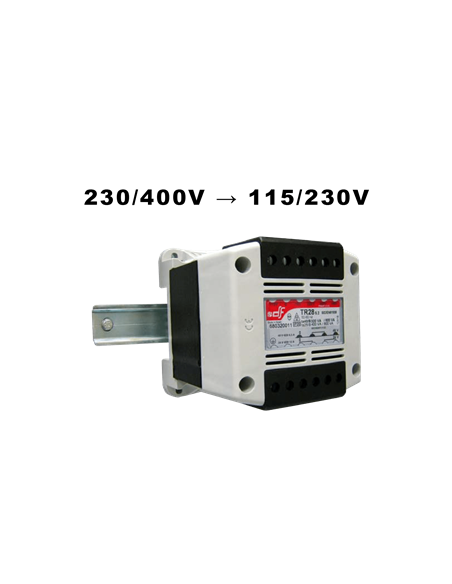 IP20 vergossener Transformator primär 230-400V sekundär 15-230VAC 40VA