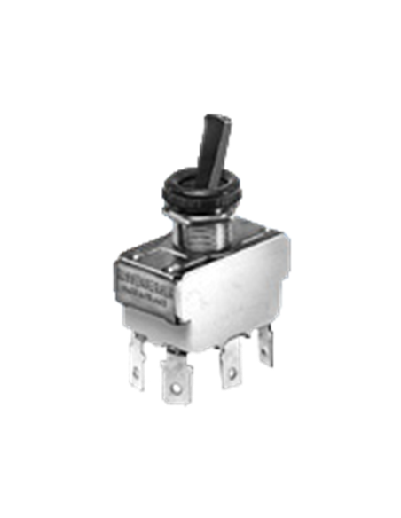 Kippschalter aus schwarzem Nylon, Bohrung Ø12mm