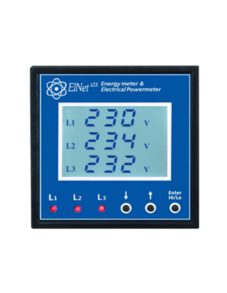 Elnet LTE Wattmeter V, I, P (Q, S), F, PF, THD MODBUS RS485