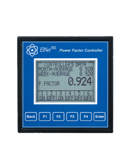 Elnet PFC wattmeter,  cosPHI-Regler, 6 Stufig