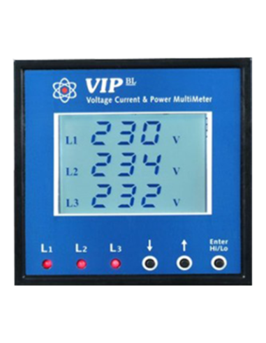 Elnet VIP Leistungsmesser, V, I, P (Q, S), F, PF, LCD-Display