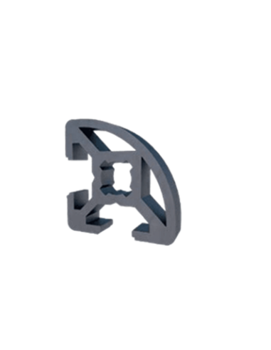 Aluminium-Strebenprofil Viertelkreis Alu 20x20R