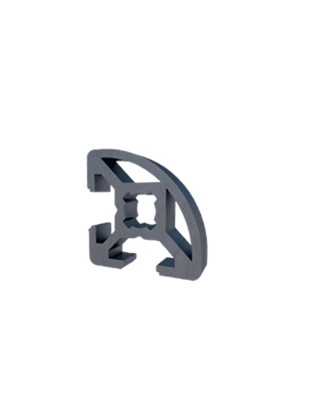 Aluminium-Strebenprofil Viertelkreis Alu 20x20R