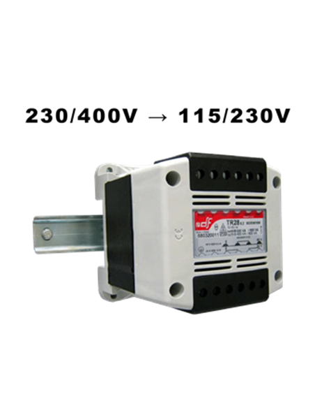 Transformator, vergossen IP20, primär 230/400V, Sekundär 115/230VAC