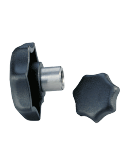 Polyamid-Sterngriff zur Klemmung mit Gewindeeinsatz