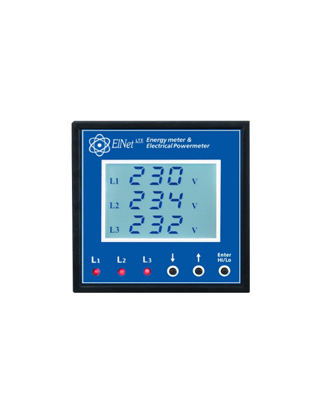 Elnet LTE Wattmeter V, I, P (Q, S), F, PF, THD MODBUS RS485