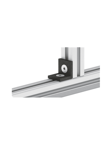 L-Winkelverbinder Schwarz ohne Verschraubung