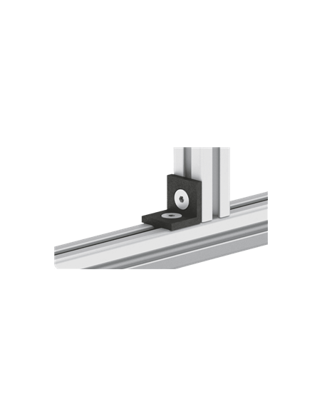 L-Winkelverbinder Schwarz ohne Verschraubung