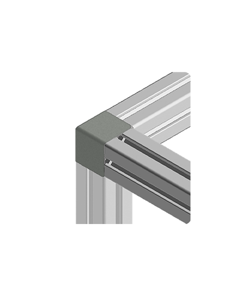 Abdeckkappe Eckwinkel Aluneed TI Grau RAL7042