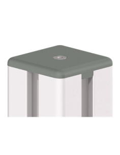 Abdeckkappe mit loch profil Aluneed TI grau RAL7042