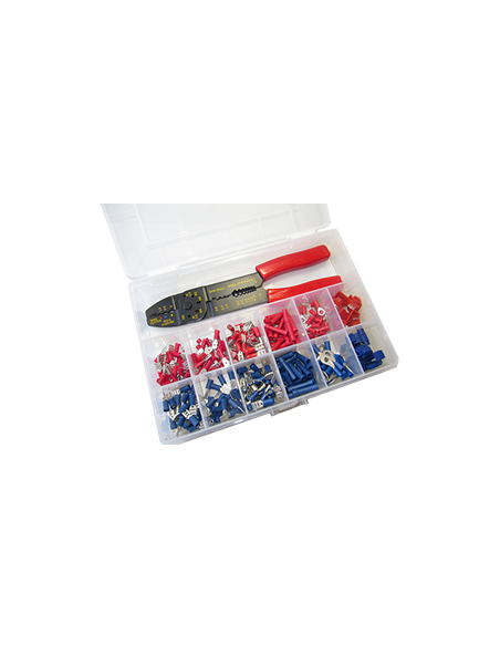 Sortiment 261 Teile Quetschkabelschuhe mit Crimpzange