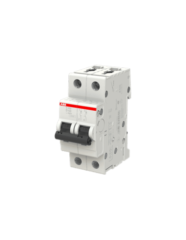 S200 Leistungsschutzschalter - 2P - Typ C oder D - 6000A/10kA (Reiheneinbau 2TE)