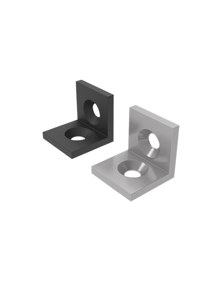 Winkelverbinder in L-Form, schwarz