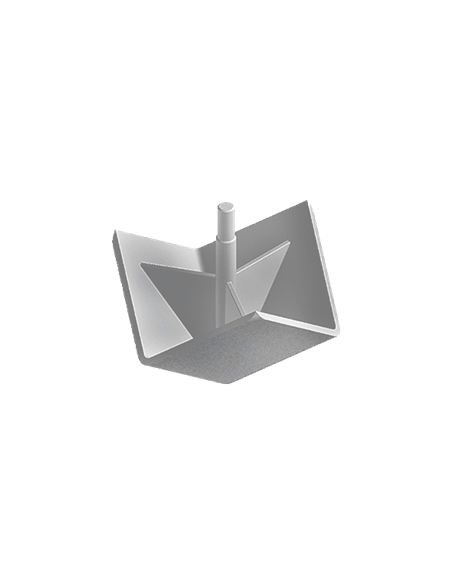 Runde Abdeckkappe für Eckwinkel Strebenprofil Aluneed TB 20x20 Grau RAL7004 384254870