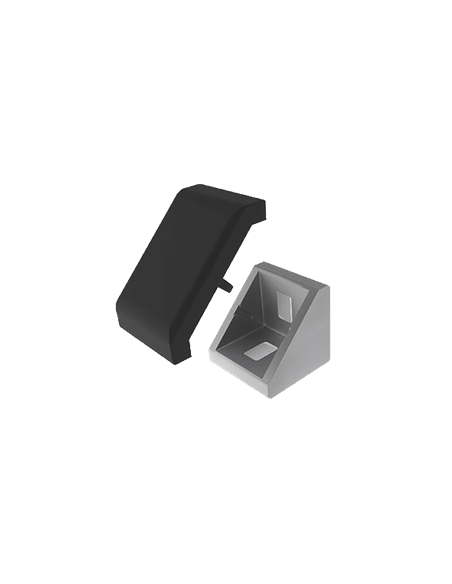 Abdeckkappe Winkelverbinder 20x20 Aluneed TB grau RAL7004 093WA203S02