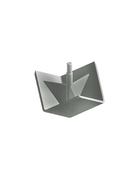 Runde Abdeckkappe Eckwinkel Strebenprofil Aluneed TI 20X20 Grau RAL7042 093WEA201