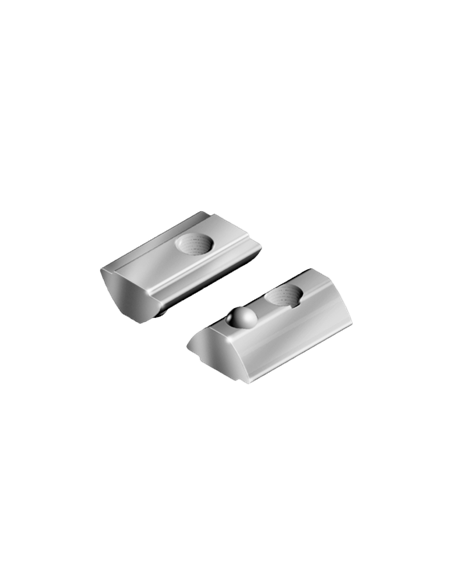 Einschwenkbarer Nutenstein mit Federkugel aus verzinktem Stahl, für Strebenprofil Aluneed TI