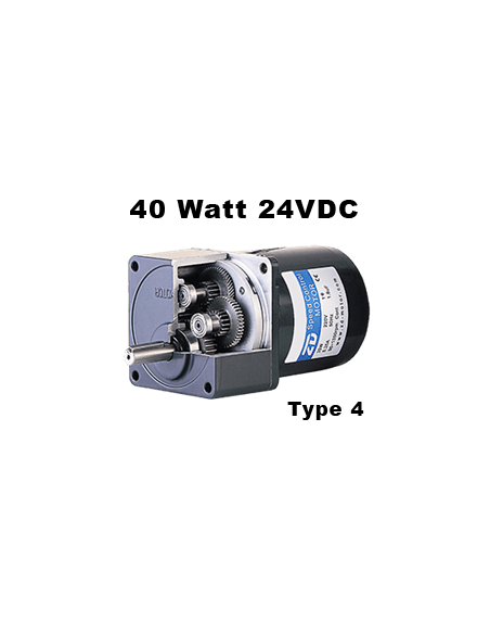 Klein-Getriebemotor Typ 4, 24VDC 3000 U-min 40W, Ausgangsdrehzahl 4 U-min
