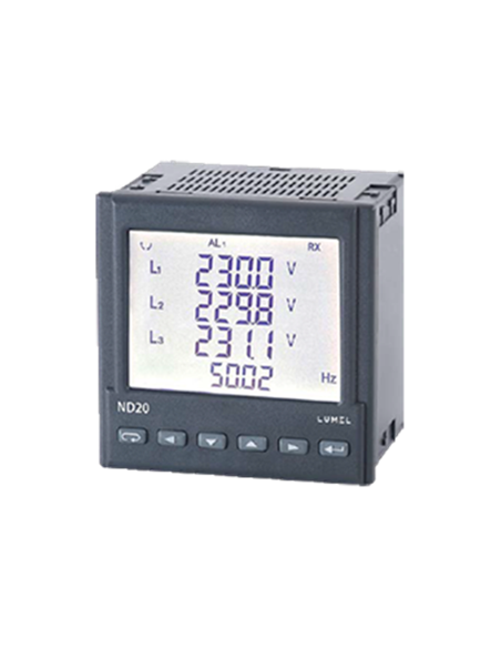 Wattmetre ND 20 triphasé230/400V 5A V, I, P (Q, S), F, PF, THD RS485