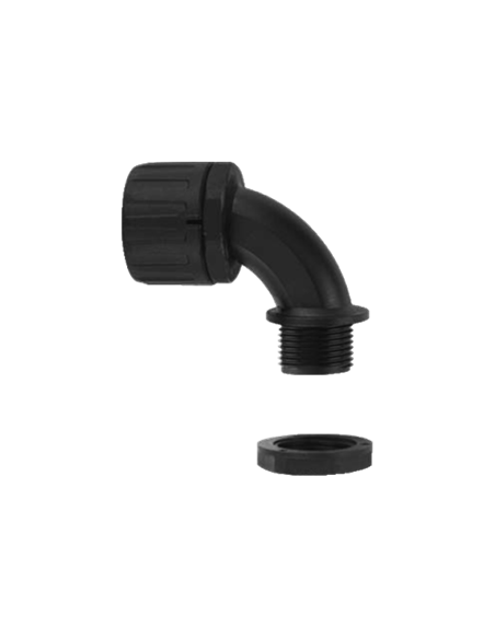 Raccord rapide coudé 90° pour gaine flexible