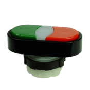 Double Bouton poussoir vert/rouge + voyant