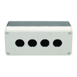 Boite à boutons grise et noire