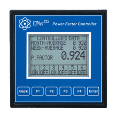 Elnet PFC wattmeter,  cosPHI-Regler, 6 Stufig