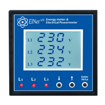 Elnet LTE Wattmeter V, I, P (Q, S), F, PF, THD MODBUS RS485