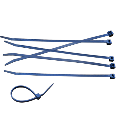 Detektierbarer Kabelbinder für Lebensmittel- und Pharmaindustrie, blau